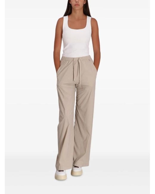 Herno Natural Drawstring Straight-Leg Trousers