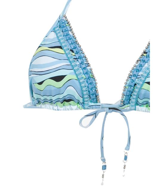 Bikini Con Ricamo di Amir Slama in Blue