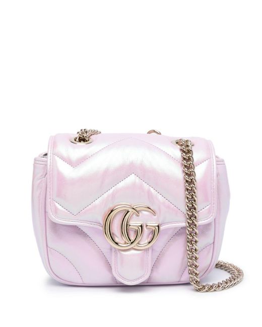 Borsa a spalla GG Marmont mini di Gucci in Pink