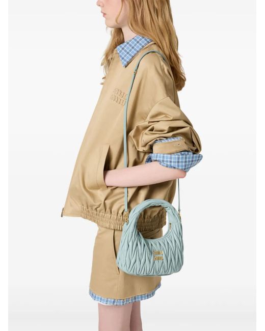 Miu Miu Blue Wander Hobo Bag