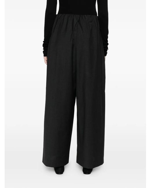 Totême Black Drawstring-Waist Trousers