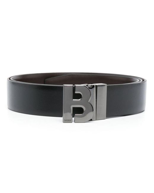 BOSS by HUGO BOSS Logo-buckle Leather Belt Gift Set in Black for Men | Lyst