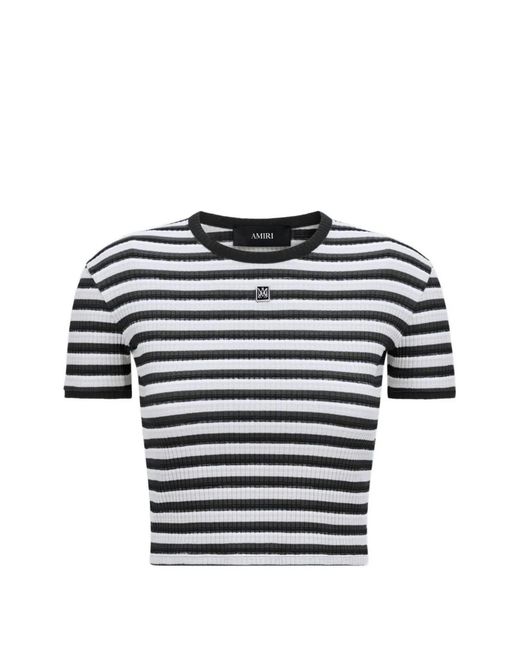 Amiri Black Ma Striped T-Shirt