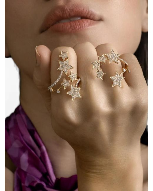 Stefere Brown Star Diamond Multifinger Ring