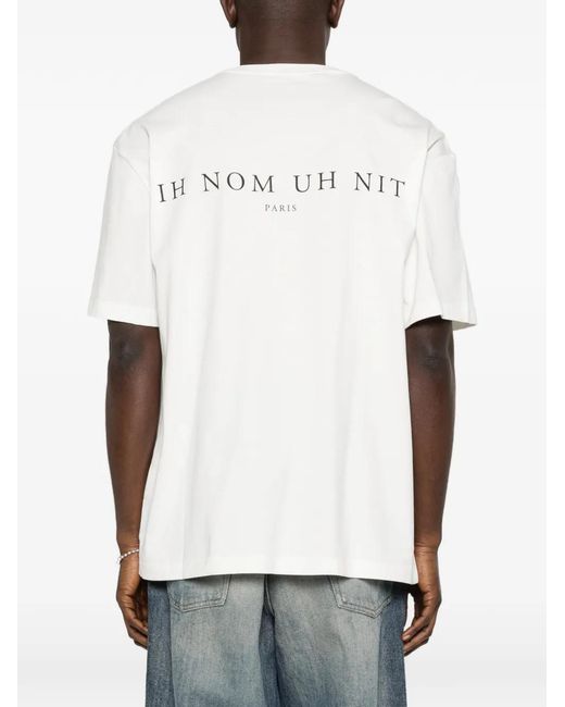 Ih Nom Uh Nit White Mask Crosses-Print T-Shirt for men