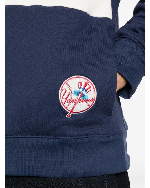 Nike Blue X Mlb Cooperstown Legacy New York Yankees Drawstring Hoodie for men