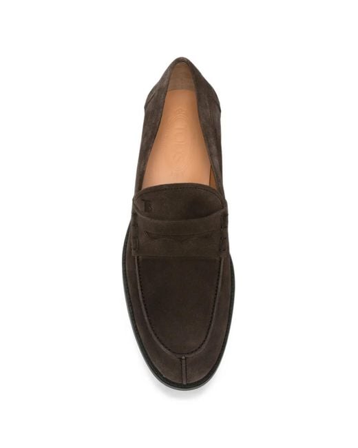 Tod's White Suede Penny Loafers for men