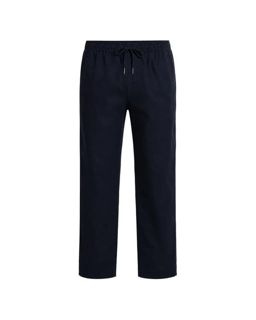 Pharaoh Blue Andy Drawstring-Waist Cotton Trousers