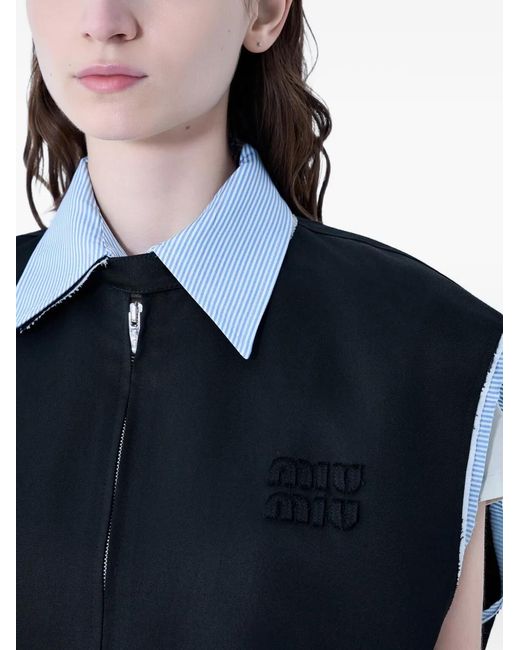 Miu Miu Blue Elasticated Vest