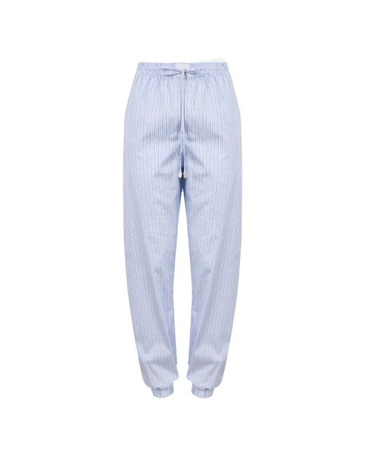 The Attico Blue Striped Drawstring Trousers