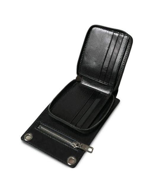 Dolce & Gabbana Black Eyelet-Detail Leather Wallet for men