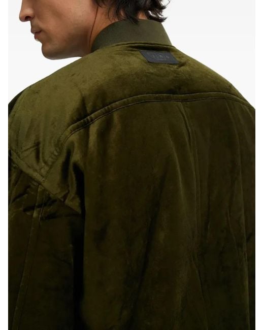 IRO Green Zip-Fastening Velvet Jacket for men