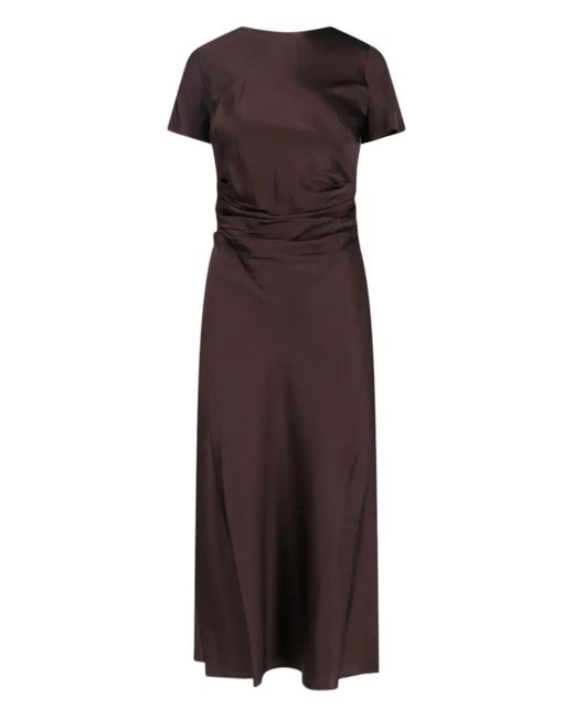 Staud Purple Phare Midi Dress With Ruffles