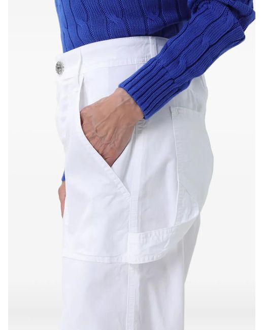 Jacob Cohen Blue Patch-Pocket Trousers