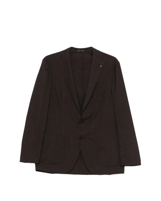 Latorre Black Soffio Flap-Pocket Blazer for men