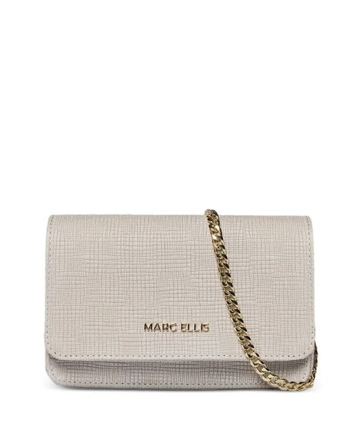 Marc Ellis Natural Everly Rf Lizard-Effect Clutch Bag