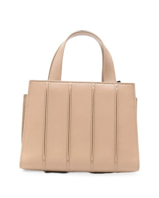 Max Mara Natural Whitney Panelled Leather Tote Bag
