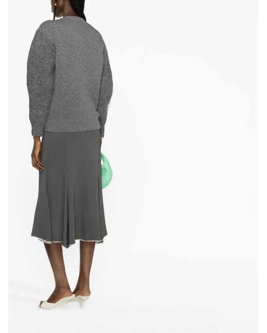 Jil Sander Gray Crew-Neck Jumper