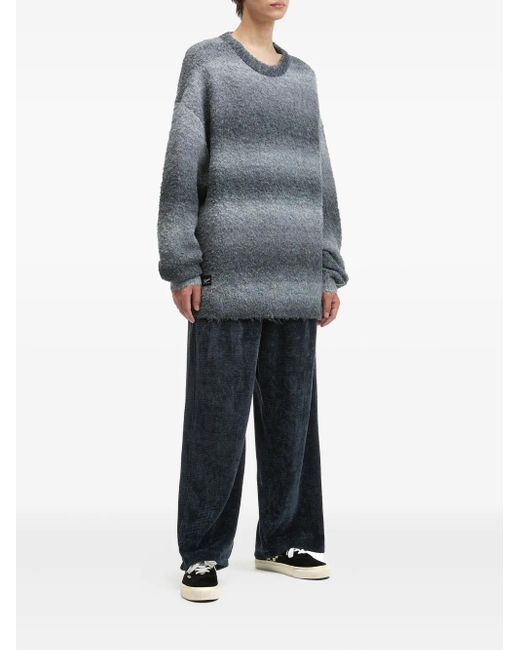FIVE CM Gray Ombré Striped Sweater for men