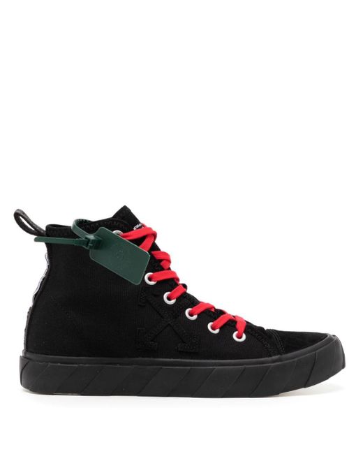 Off-White c/o Virgil Abloh Black High-top Canvas Sneakers for men