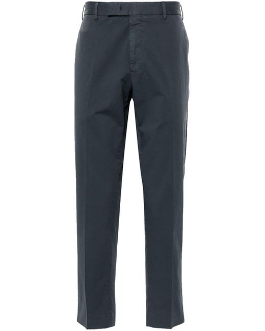 PT Torino Blue Slim-cut Chino Trousers for men