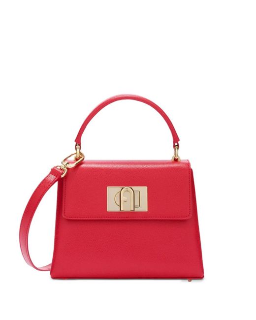 Furla Mini 1927 Top-Handle Flap Bag in Red | Lyst UK