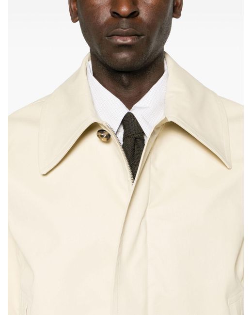 Bottega Veneta Natural Neutral Lightweight Canvas Shirt Jacket - Men's - Cotton/elastane/polyurethane for men