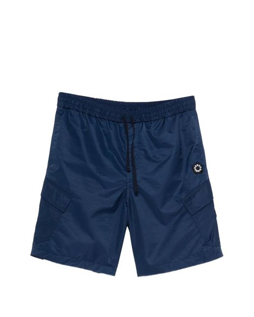 KENZO Shorts Mit Logo-Patch in Blue für Herren