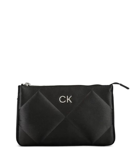 Calvin Klein Black Pochette À Design Matelassé