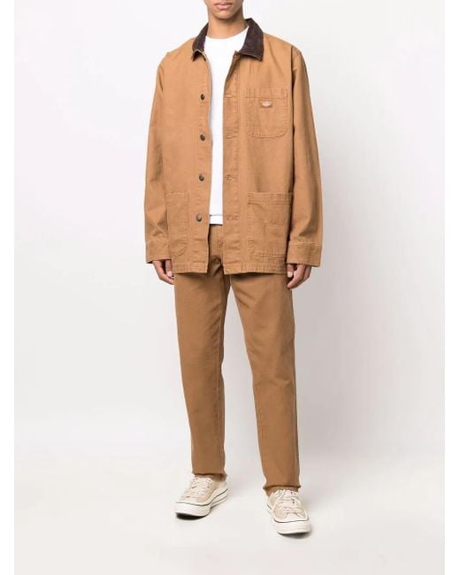 Dickies Brown Rear Logo-Patch Trousers for men