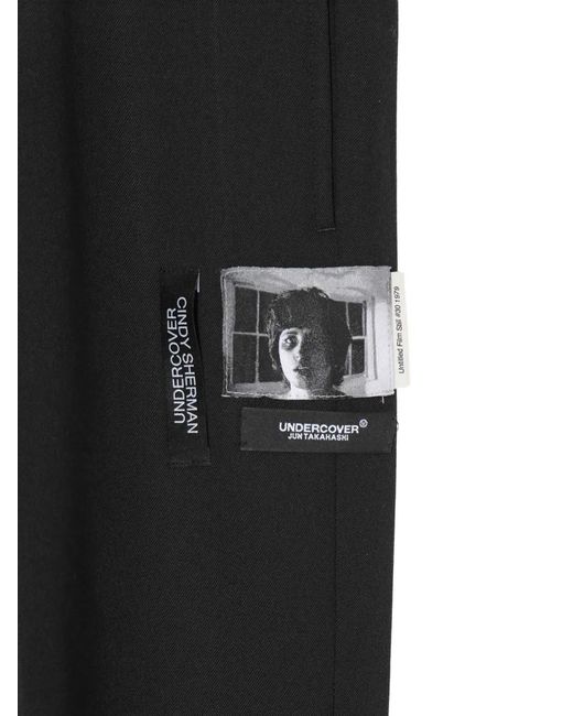 Undercover Black Cindy Sherman Patch Trousers for men
