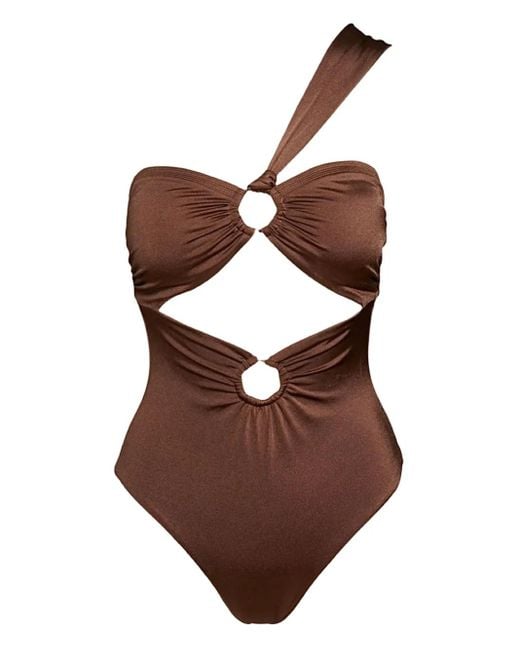 SOFIA ERHAN Brown Gaia Cut-Out Swimsuit