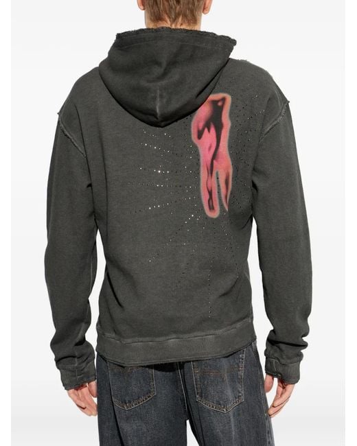 DIESEL Gray S-Quinn-Hood Hoodie for men