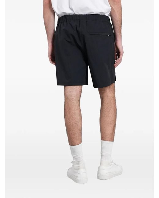 Grifoni Black Elasticated-Waistband Shorts for men
