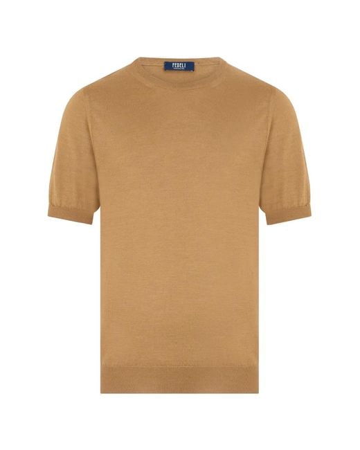 Fedeli Natural Short-Sleeve T-Shirt for men