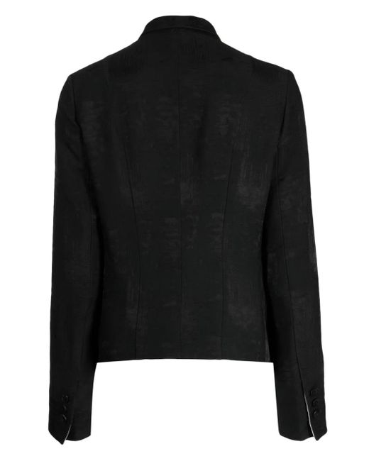 Forme D'expression Black Distressed Off-Centre Blazer