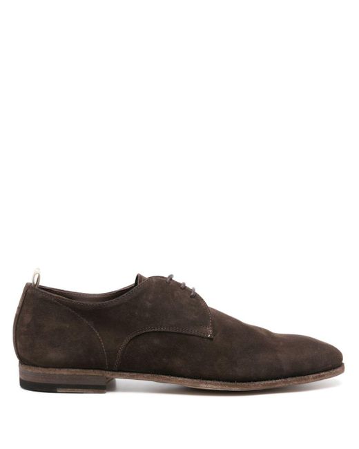 Officine Creative Brown Solitude Suede Derby Shoes for men