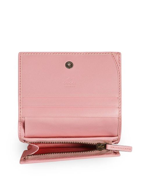 gucci marmont card case pink