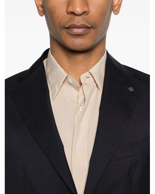 Tagliatore Blue Button Blazer for men