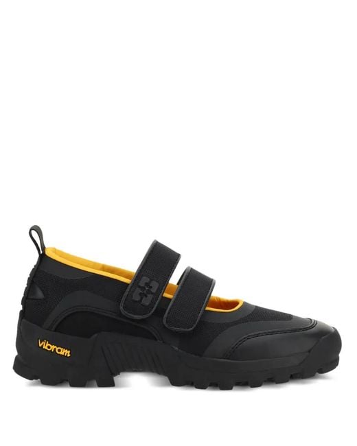 Ganni Black Performance Touch-Strap Trainers