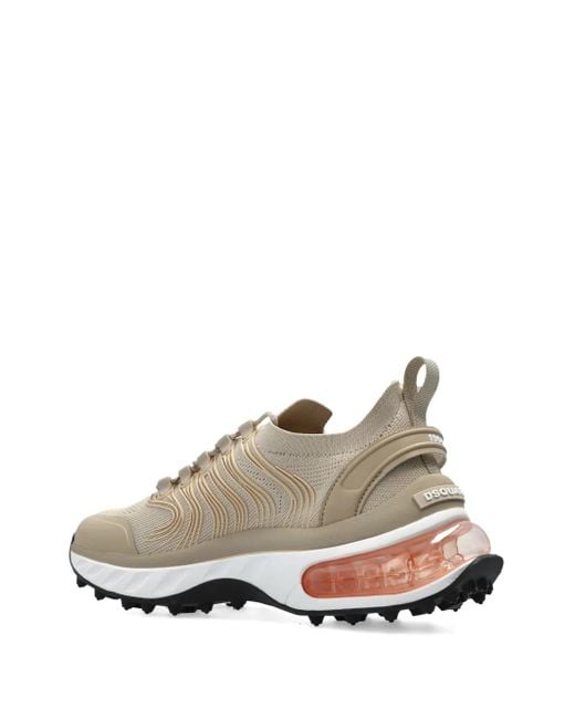 DSquared² Natural Bubble Lace-Up Sneakers