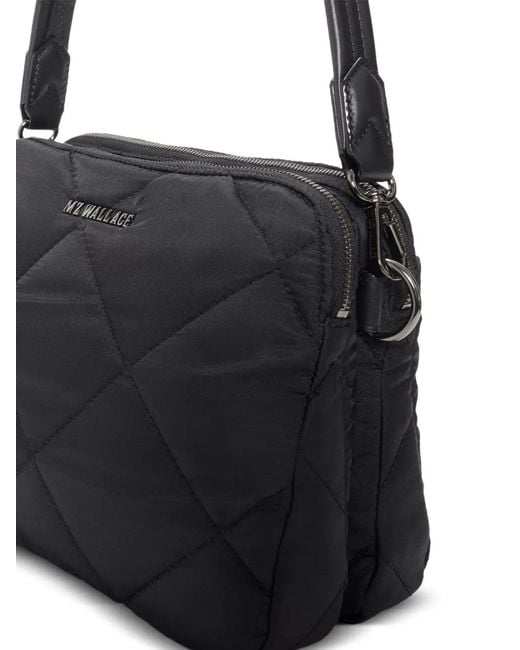 MZ Wallace Black Madison Quilted Crossbody Bag