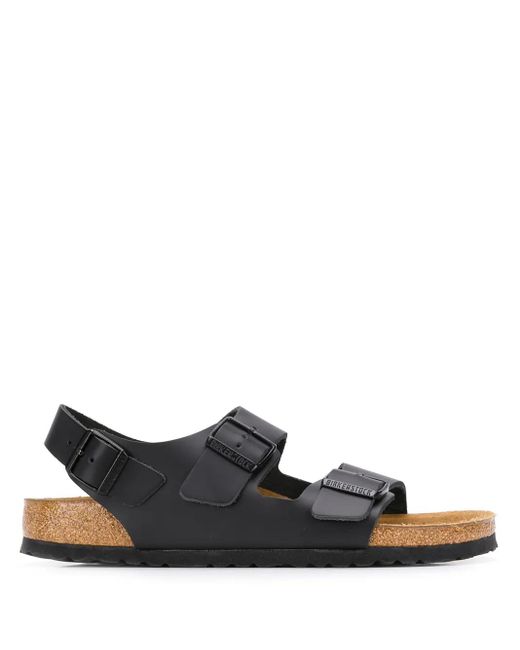 Birkenstock Black Milano Buckled Sandals for men