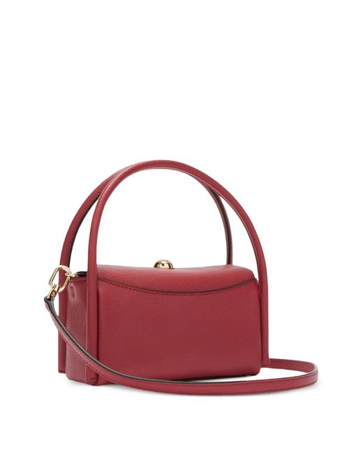Furla Red Mini Nicole Logo-Detail Tote Bag