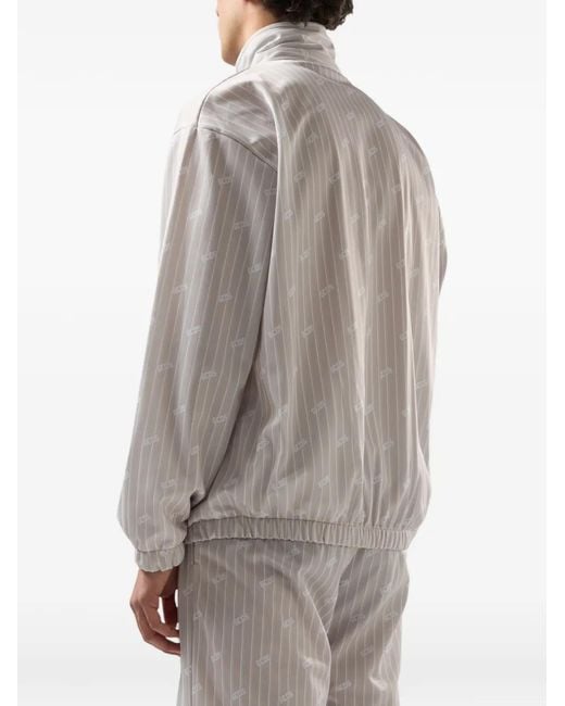 Gcds White Pinstripe Windbreaker for men