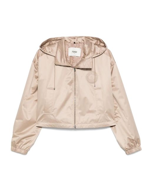 Fendi Natural Hooded Windbreaker