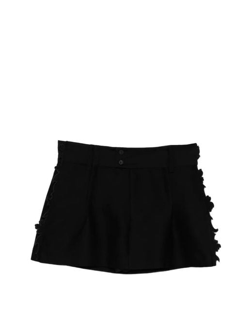 JNBY Black Floral-Appliqu Culottes