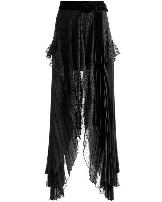 Alice + Olivia Coralia Rok in het Black