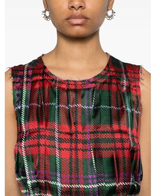 Comme des Garçons Red Graphic-Print Tank Top