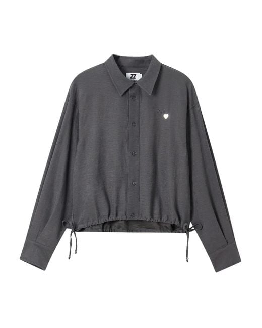 Izzue Gray Hemd mit Kordelzug